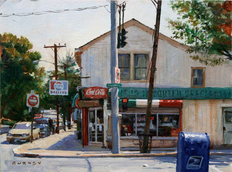 "Dalleos Deli" Plein Air Painting by Artist James Gurney ©